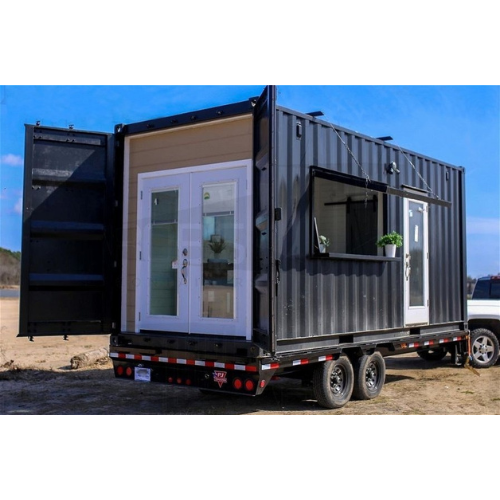 Contenedor 20 pies sobre ruedas — tiny house